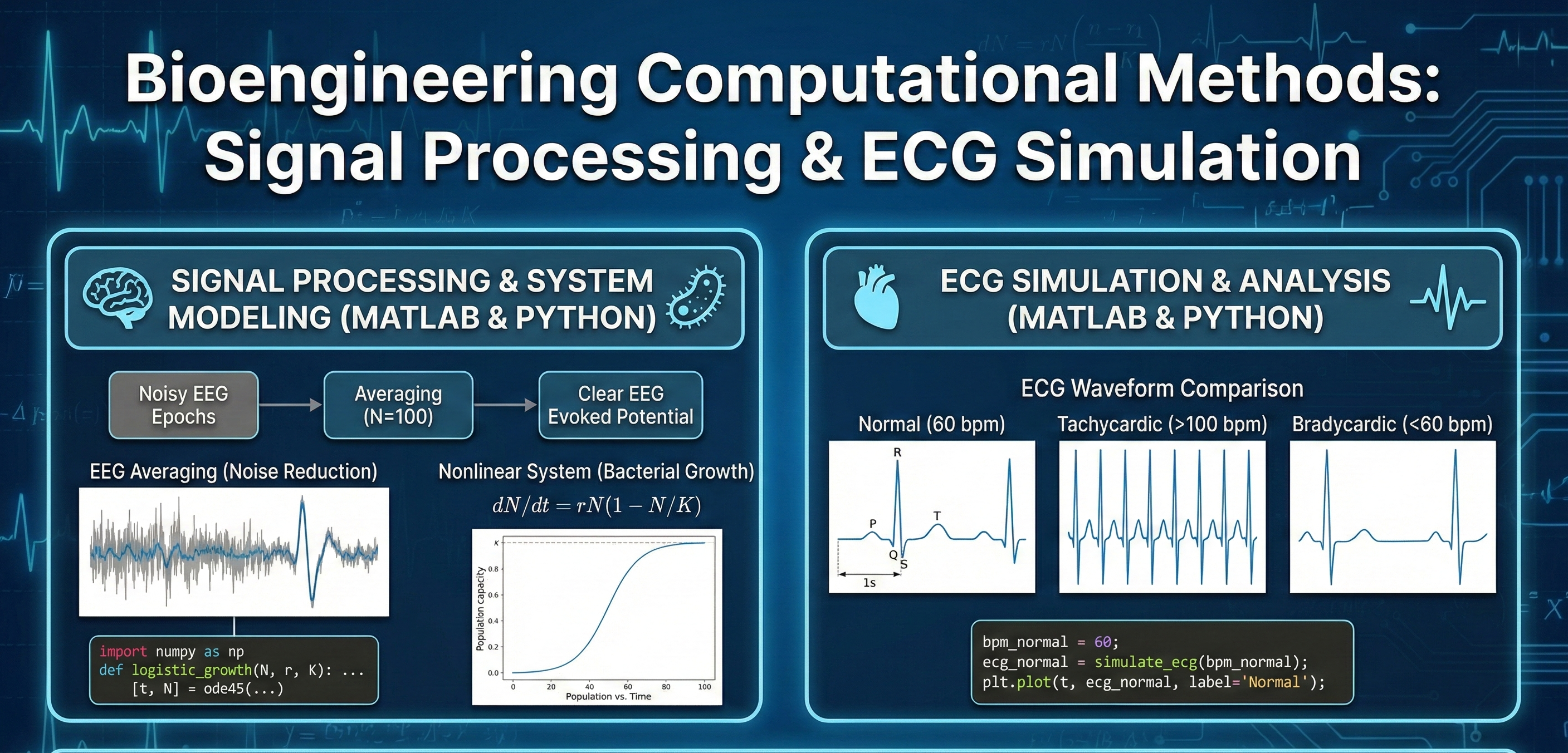 Bioengineering Computational Methods: Signal Processing & ECG Simulation - Homework Answer and Solution