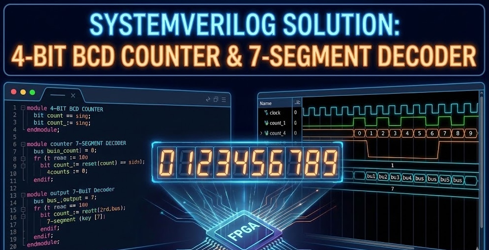 SystemVerilog 4-Bit BCD Counter & 7-Segment Decoder: Design Report & Walkthrough - Homework Answer and Solution